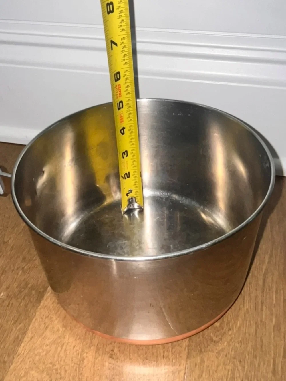Vintage Revere Ware: 3 Quart Copper Bottom Pot W/Lid: 3